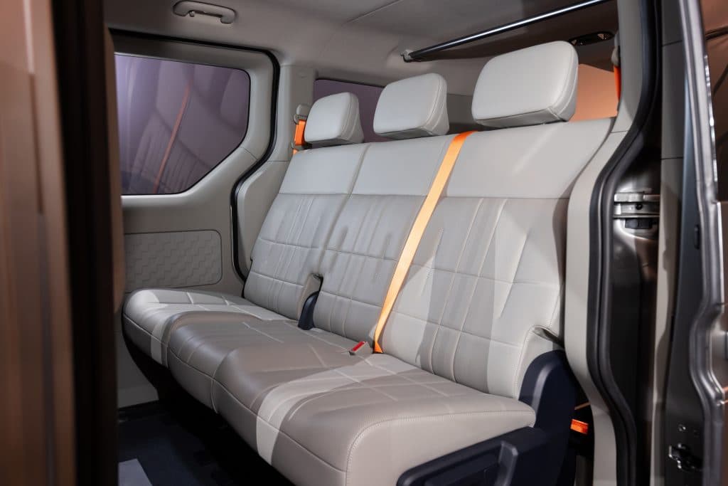 Baksätet på Kia PV5 Passenger.